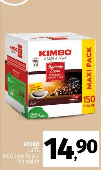 Pam KIMBO caffè macinato fresco 150 cialde offerta