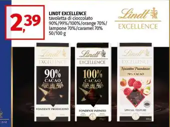 Pam LINDT EXCELLENCE tavoletta di cioccolato offerta