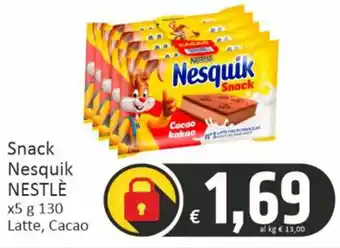 Paghi Poco Snack Nesquik NESTLÈ x5 g 130 Latte, Cacao offerta