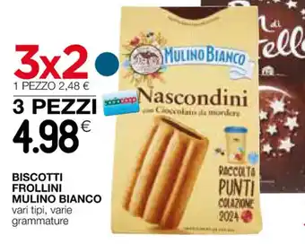 Coop BISCOTTI FROLLINI MULINO BIANCO vari tipi, varie grammature offerta