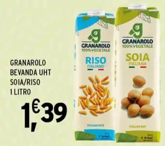 Gecop GRANAROLO BEVANDA UHT SOIA/RISO 1 LITRO offerta