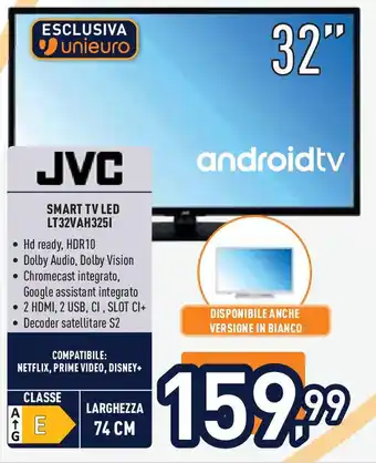 Unieuro JVC SMART TV LED LT32VAH3251 offerta