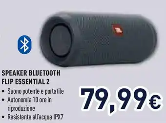 Unieuro SPEAKER BLUETOOTH FLIP ESSENTIAL 2 offerta