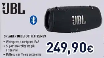 Unieuro JBL SPEAKER BLUETOOTH XTREME3 offerta