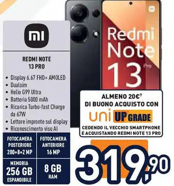 Unieuro REDMI NOTE 13 PRO offerta