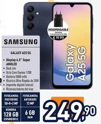 Unieuro SAMSUNG GALAXY A25 5G offerta