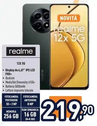 Unieuro realme 12x5G offerta