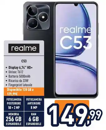 Unieuro realme C53 offerta