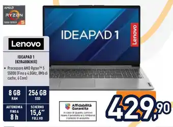 Unieuro Lenovo IDEAPAD 1 (82R400KHIX) offerta
