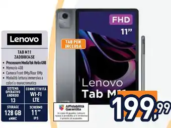 Unieuro Lenovo TAB M11 ZADB0034SE offerta