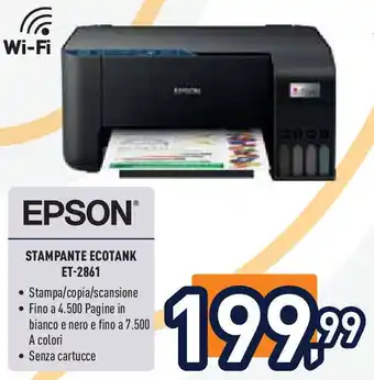 Unieuro EPSON STAMPANTE ECOTANK ET-2861 offerta