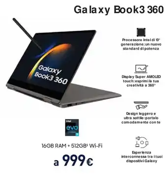 Unieuro Galaxy Book3 360 offerta