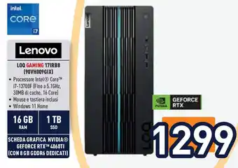 Unieuro Lenovo LOQ GAMING 17IRB8 (90VH009GIX) offerta