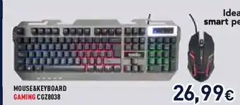 Unieuro MOUSE&KEYBOARD GAMING CGZ8038 offerta