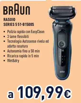 Unieuro BRAUN RASOIO SERIES 551-B1500S offerta
