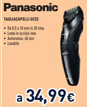 Unieuro Panasonic TAGLIACAPELLI GC53 offerta