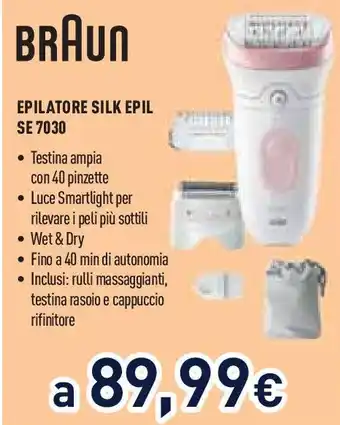 Unieuro BRAUN EPILATORE SILK EPIL SE 7030 offerta