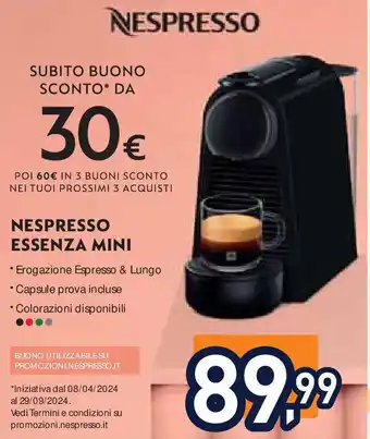 Unieuro NESPRESSO ESSENZA MINI offerta