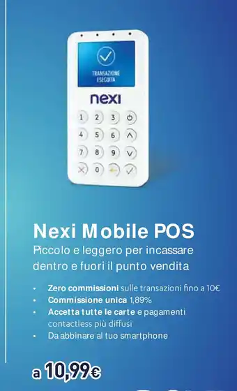 Unieuro Nexi Mobile POS offerta