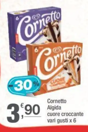 Crai Cornetto Algida cuore croccante vari gusti x 6 offerta