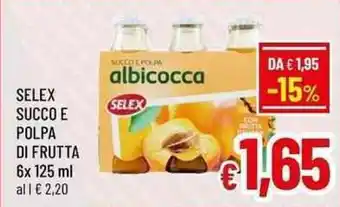 A&O SELEX SUCCO E POLPA DI FRUTTA 6x 125 ml offerta