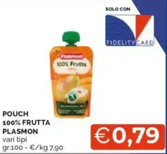 Mercatò POUCH 100% FRUTTA PLASMON vari tipi gr 100 offerta