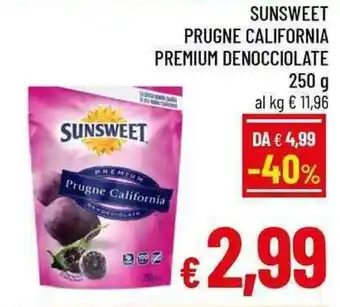 SUNSWEET PRUGNE CALIFORNIA PREMIUM DENOCCIOLATE 250 g
