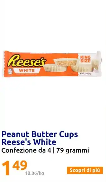 Action Peanut Butter Cups Reese's White Confezione da 4 | 79 grammi offerta