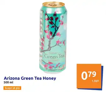 Action Arizona Green Tea Honey 500 ml offerta