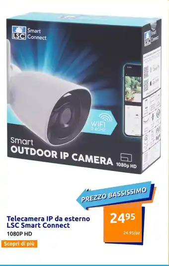 Action Telecamera IP da esterno LSC Smart Connect 1080P HD offerta