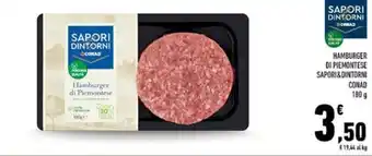 Conad HAMBURGER DI PIEMONTESE SAPORI&DINTORNI CONAD offerta