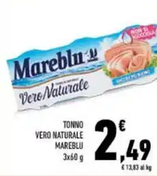 Conad TONNO VERO NATURALE MAREBLU offerta