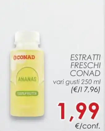 Conad Margherita ESTRATTI FRESCHI CONAD vari gusti 250 ml offerta