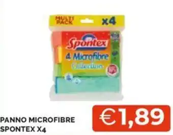 Mercatò PANNO MICROFIBRE SPONTEX X4 offerta