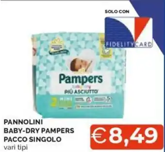 Mercatò PANNOLINI BABY-DRY PAMPERS PACCO SINGOLO vari tipi offerta