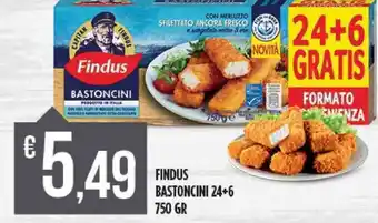 Euroesse FINDUS BASTONCINI 24+6 750 GR offerta