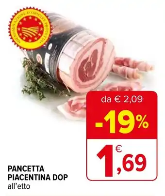 Iperal PANCETTA PIACENTINA DOP all'etto offerta