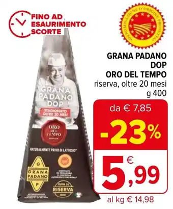 Iperal GRANA PADANO DOP ORO DEL TEMPO riserva, oltre 20 mesi offerta