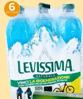 Iperal ACQUA LEVISSIMA naturale lt 1,5x6 offerta