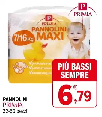 Iperal PANNOLINI PRIMIA 32-50 pezzi offerta