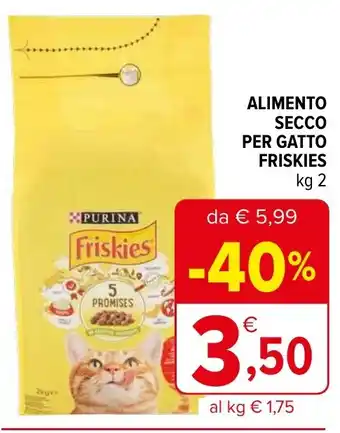 Iperal ALIMENTO SECCO PER GATTO FRISKIES kg 2 offerta