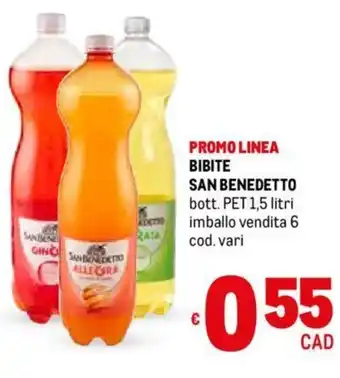 Metro BIBITE SAN BENEDETTO bott. PET 1,5 litri offerta