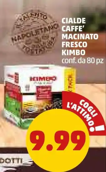 PENNY CIALDE CAFFE' MACINATO FRESCO KIMBO conf.da 80 pz offerta