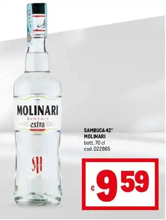 Metro SAMBUCA 42° MOLINARI bott. 70 cl offerta