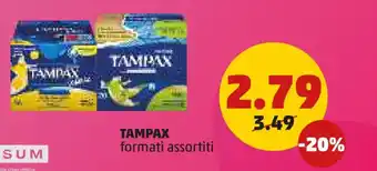 PENNY TAMPAX formati assortiti offerta