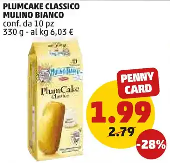 PENNY PLUMCAKE CLASSICO MULINO BIANCO conf. da 10 pz 330 g offerta