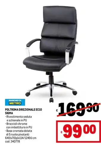Metro POLTRONA DIREZIONALE EC10 SIGMA offerta