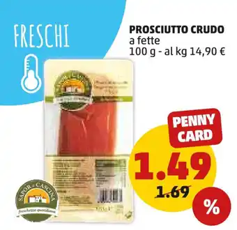 PENNY PROSCIUTTO CRUDO a fette 100 g offerta