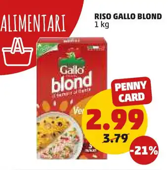 PENNY RISO GALLO BLOND 1 kg offerta