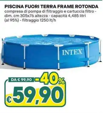 Galassia PISCINA FUORI TERRA FRAME ROTONDA offerta